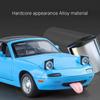 Neu 1:24 Mazda Miata MX5 MX-5 Automodell aus Legierung im Maßstab 1:18, Druckguss-Metall, Miniaturauto, Sound- und Lichtsammlung, Kinderspielzeug, Fahrzeuggeschenk