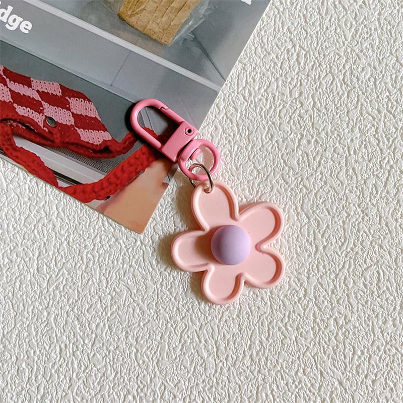 Llavero con forma de flor de color caramelo coreano, bonito y dulce llavero floral para coche, llavero para bolso, colgante para mochila, decoración, regalos para mejores amigos