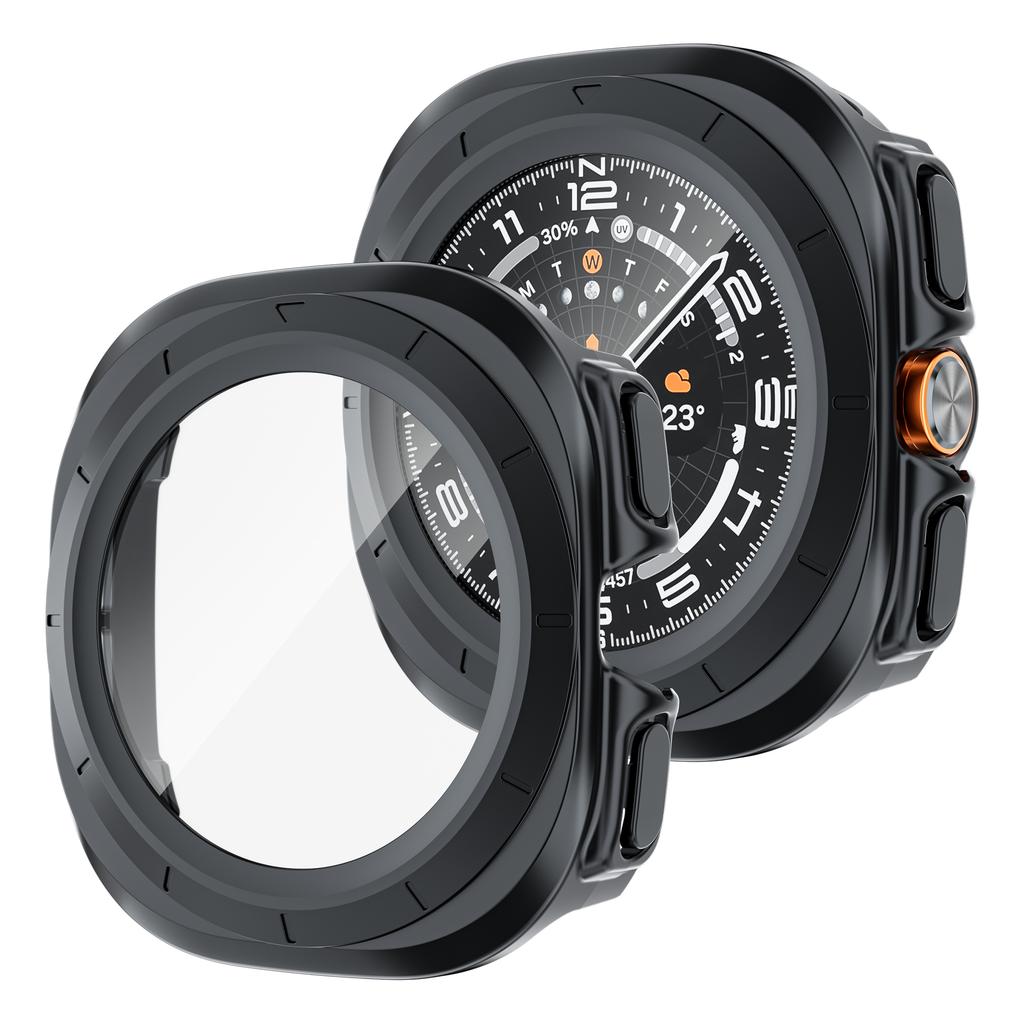 Etui do Samsung Galaxy Watch Ultra 47mm akcesoria Szkło hartowane ochrona ekranu Twardy zderzak PC Galaxy Watch 7 8 ultra Pokrowiec