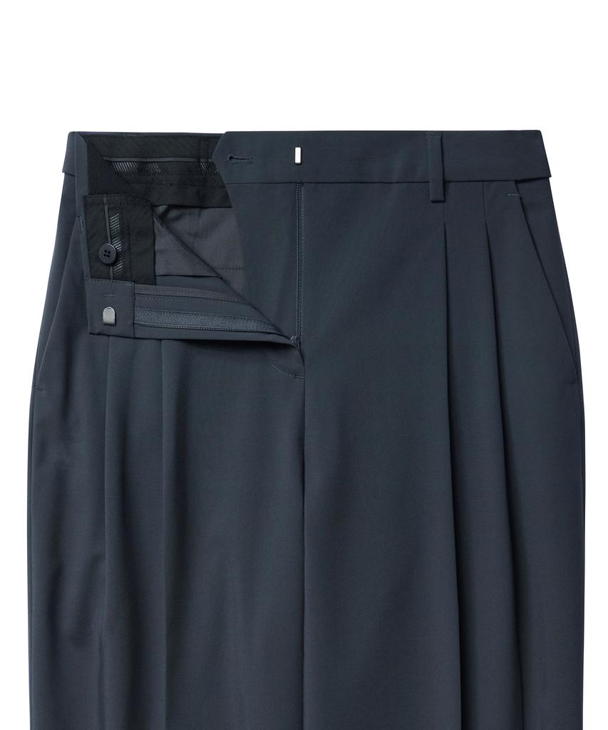 MUSINSA STANDARD WOMAN [Cooltandard] Women'S Semi-Balloon Hidden Banding Slacks [Iron Gray]