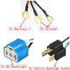 H4 LED Headlight Enhancer Bulb Relay Wiring Harness Plug Kit Car Headlight Brightener with Relay Booster Light Beam
