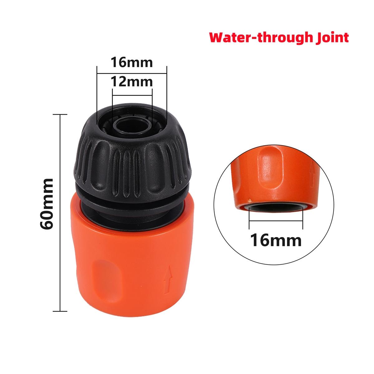 

1/2 Pipe Water Quick Connectors Garden Irrigation Car Wash Water Gun Fast Joints Water-through/Water-stop Fast Couplings 1/5Pcs 1Pc