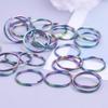 Wholesale Open Split Key Rings Stainless Steel Connectors For Jewelry Making Supplies DIY Keychain Necklace Colored Materials