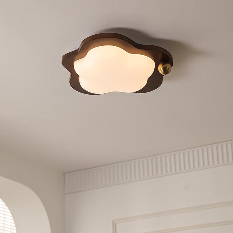 Dream Cloud Kids' Retro Solid Wood Ceiling Lamp
