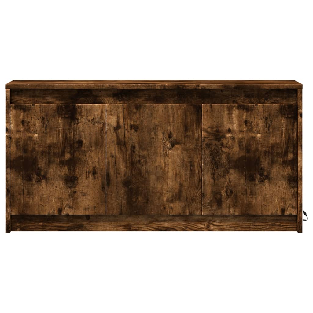 TV Cabinet with LED Lighting Smoked Oak 100 x 34 x 50 cm