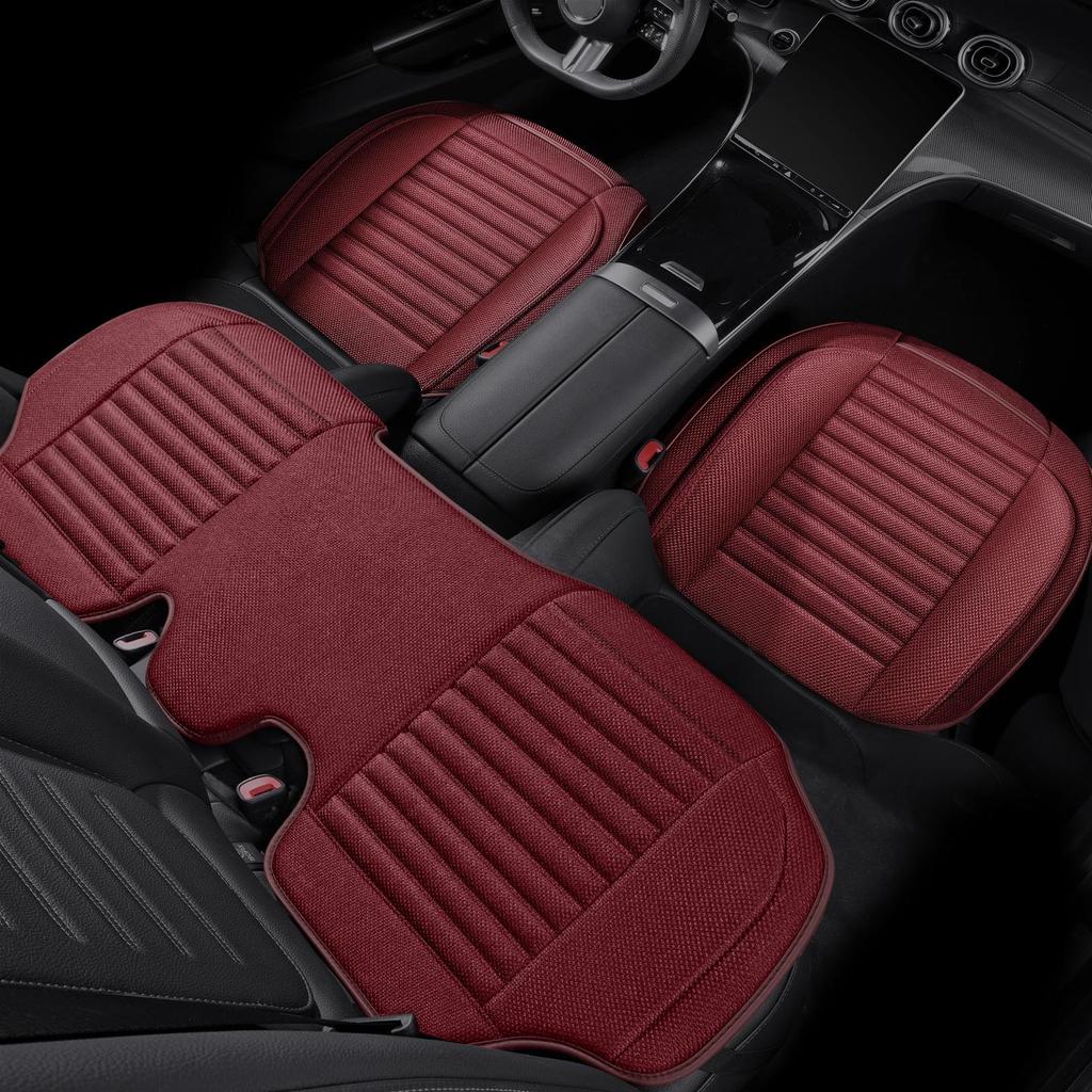 All-Season Cotton & Linen Car Seat Cushion for Sedans, SUVs, Off-Road Vehicles & Trucks - Model YM3