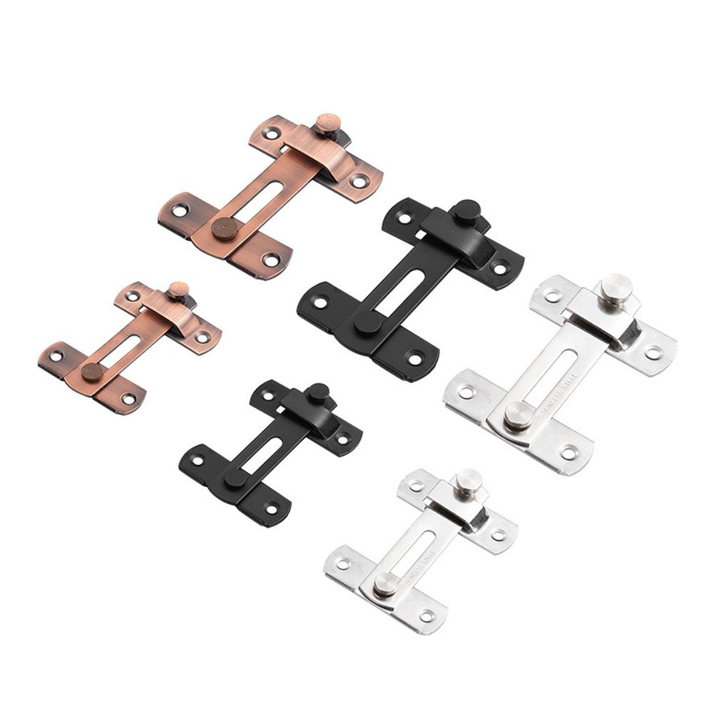 Stainless Steel Door Latch Featuring 90 Degree Lock and Adjustable Limiter Plate for Secure Locking and Pet Safety
