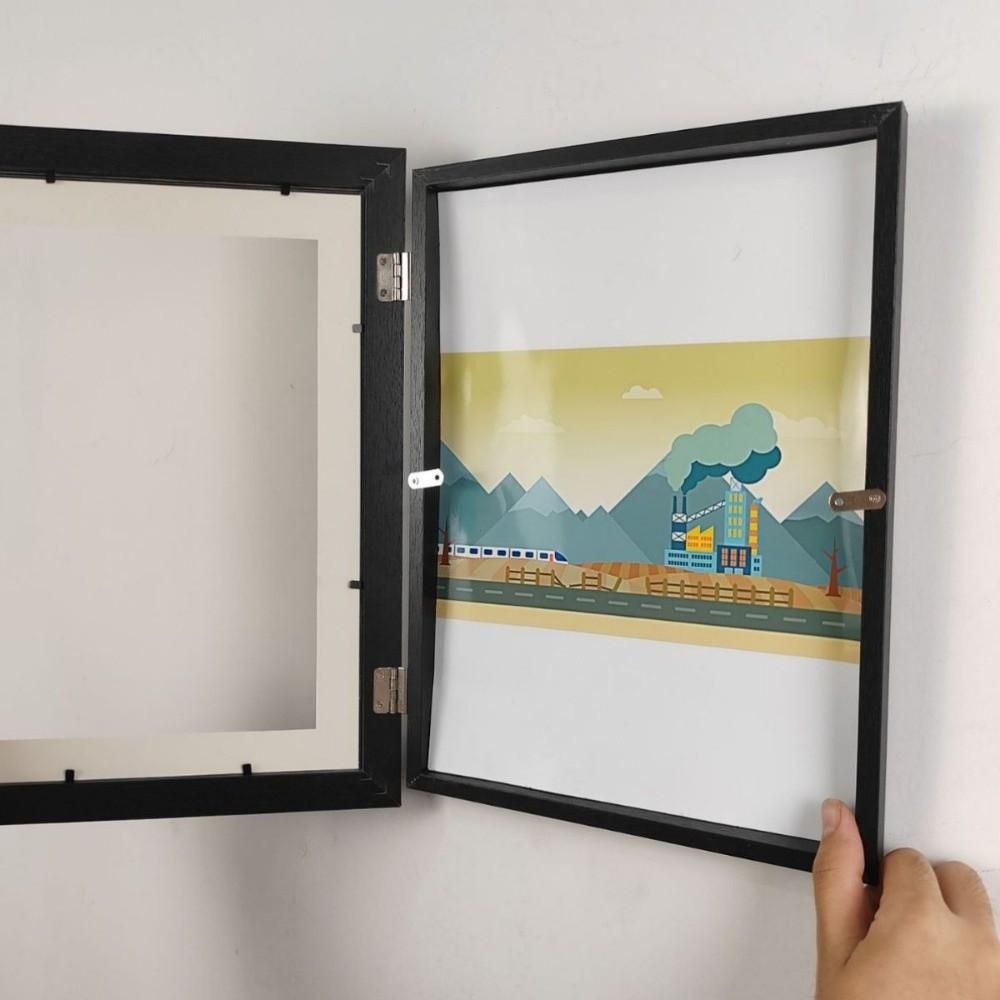 Wall Mount Flip Photo Frame Magnetic Closure Display Frame Creative Decorative Frame  Photo Display
