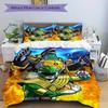 Set Copriletto 3 Pezzi Power Rangers Dino Charge Ranger Verde Ultra Morbido, Traspirante e Confortevole con Design Elegante per Camera da Letto e Ospiti
