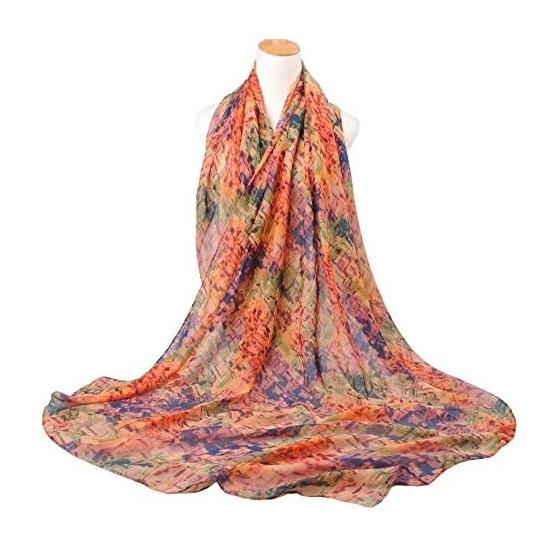 Mixed Color Cotton Voile Scarf Shawl Scarves Beachwear Wrap