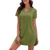 Women's Swimsuit Cover Up Shirt V Neck Short Sleeve Bathing Suit Coverups Summer Beach Cover Ups Dresses