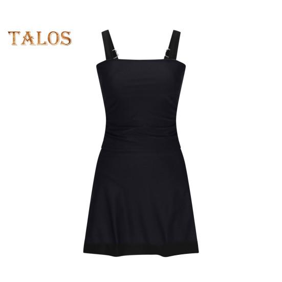 

Женский купальник слинг без рукавов с высокой талией купальный костюм цельный пляжный костюм однотонный быстросохнущий монокини XL чёрный