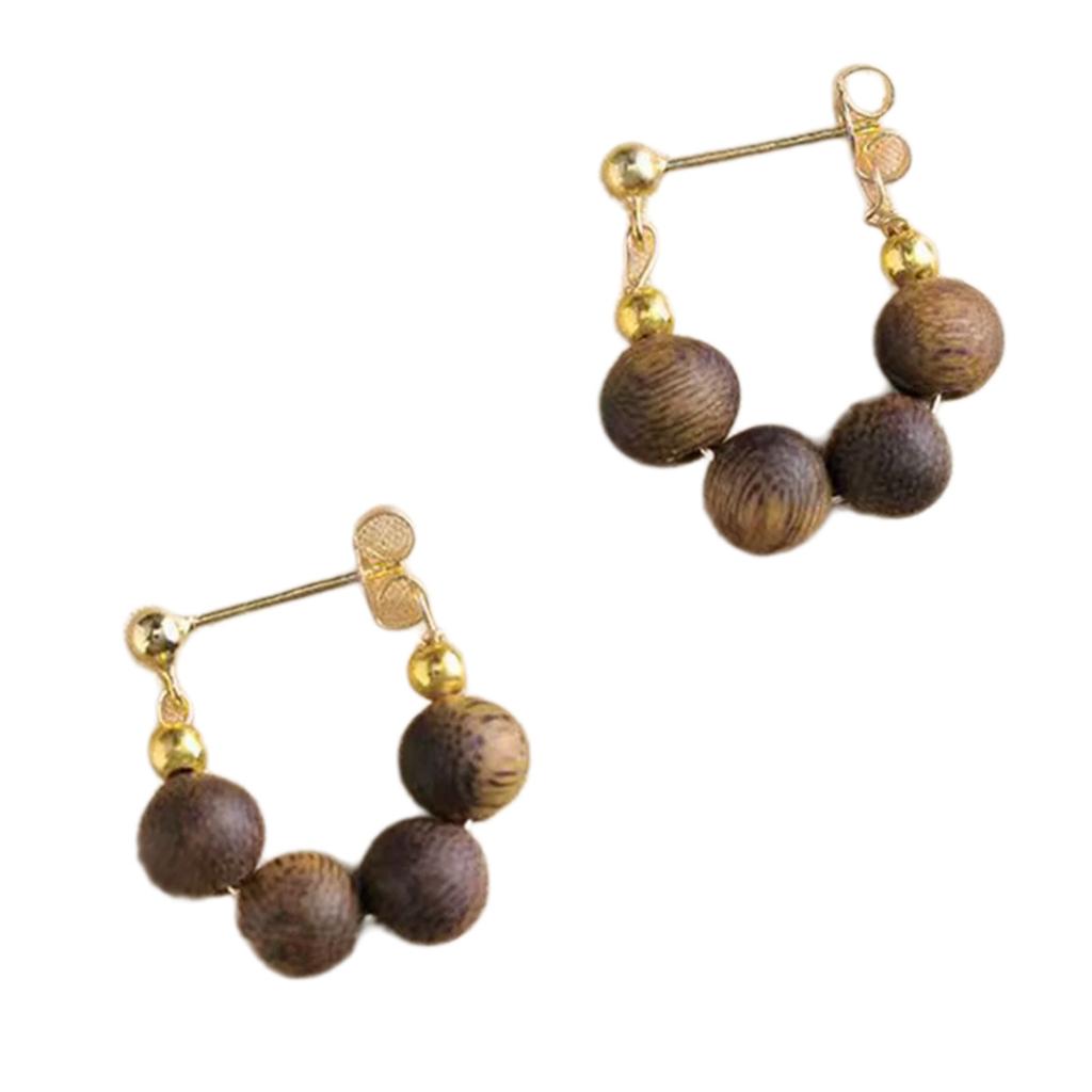 Lightweight Wood Earrings Showcasing Ancient Chinese Art Ear Rings Perfect for Parties Weddings and Daily Use