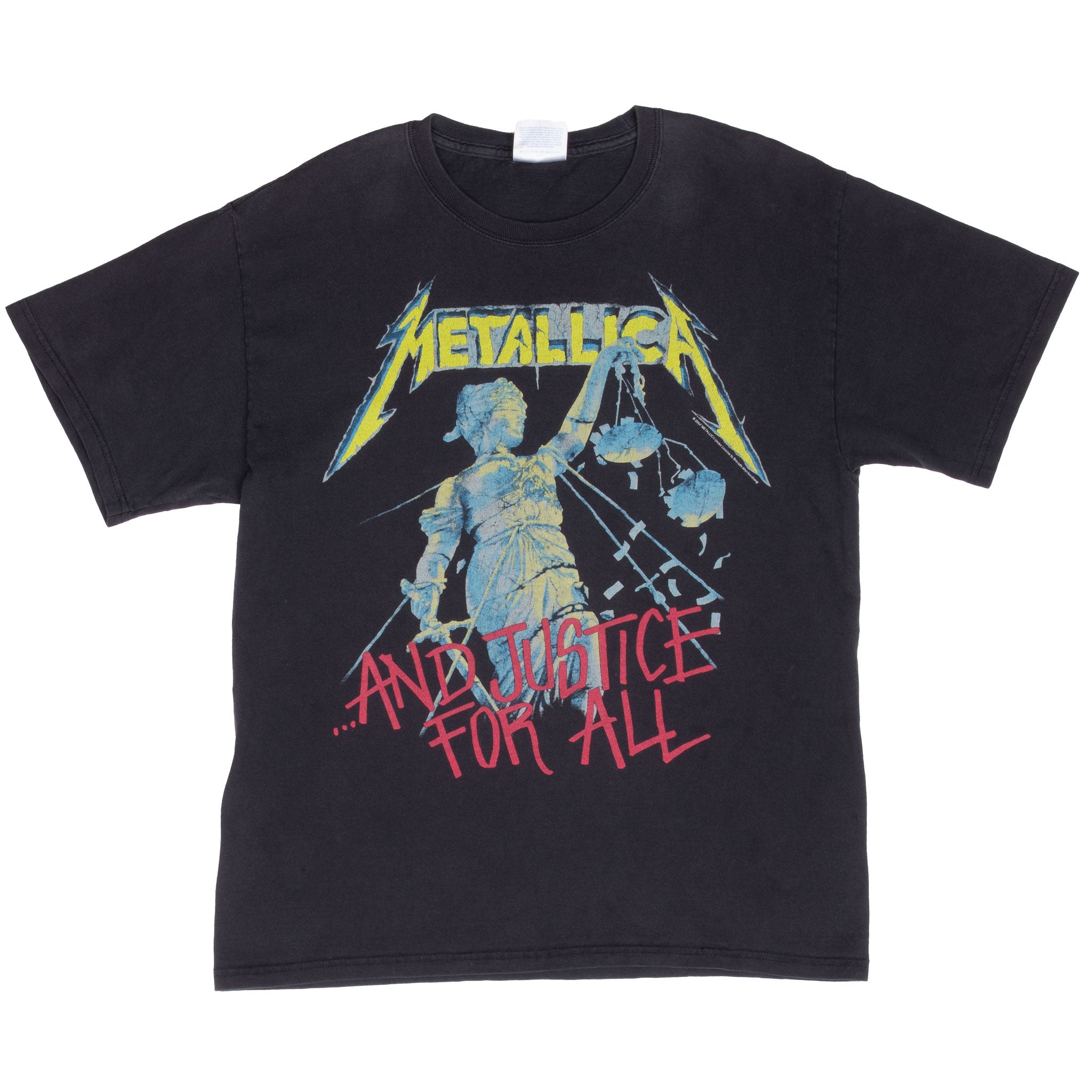 

Винтажная футболка Metallica and Justice for All 2007 Размер Medium Мужская Женская Оверсайз Y2k Короткий рукав Женская Мужская Одежда 4XL