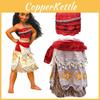 Princess Moana Cosplay Costume Set For Little Girls With Hawaiian Style Features