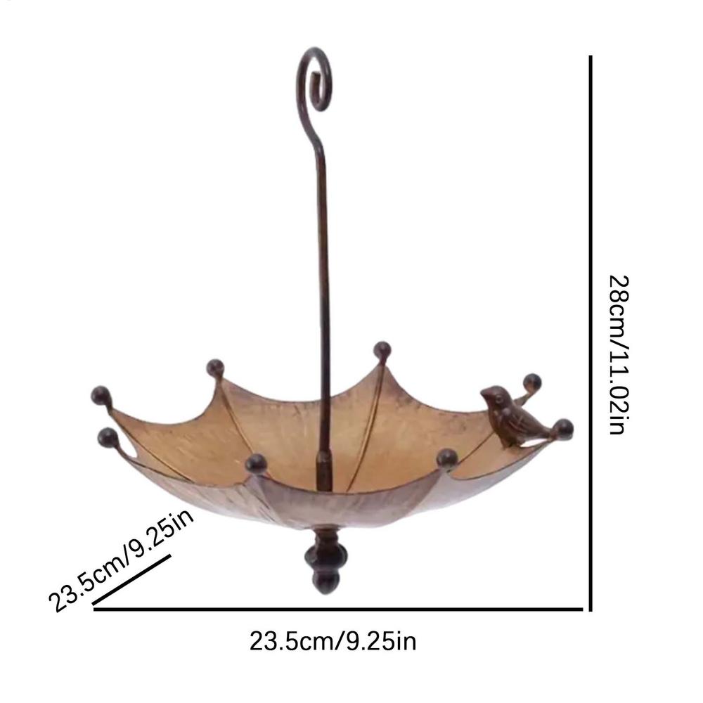 

Umbrella Shaped Outdoor Hanging Bird Feeder Hummingbird Food Tray Garden Decor Wild Bird Feeding Station For Backyard Balcony
