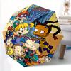 1pc Rugrats Home Essential Cute Cartoon Umbrella, Portable Folding Umbrella with Durable Iron Frame 8 Ribs, 073