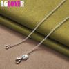 925 Sterling Silver Three Heart Pendant Necklace Chain Jewelry