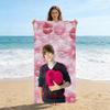 1pc J-Justin B-Bieber Beach Towel Lip Print Design Super Absorbent Suitable for Beach Vacation Pool Summer Gift for Friends