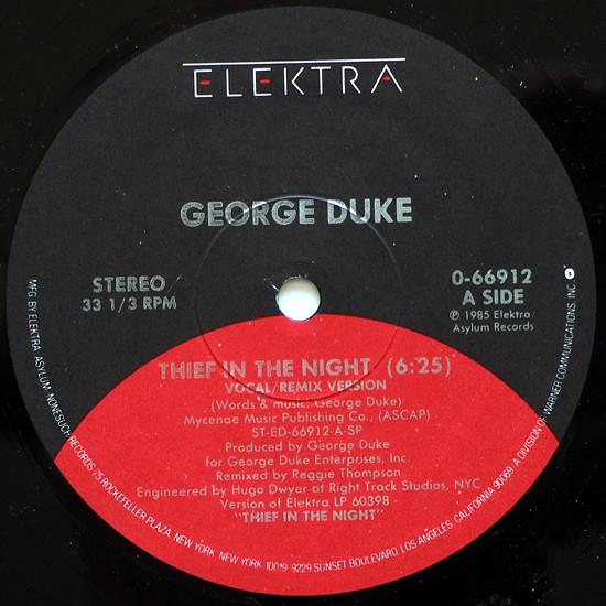 

12-дюймовая пластинка GEORGE DUKE Hief In The Night 066912 ELEKTRA 1985 США Джаз Б/у
