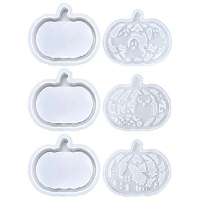 Hollow Out Pumpkins Ghostly Silicone Molds DIY Halloween Craft Storage Box Decoration Resins Ornamentation for Adults