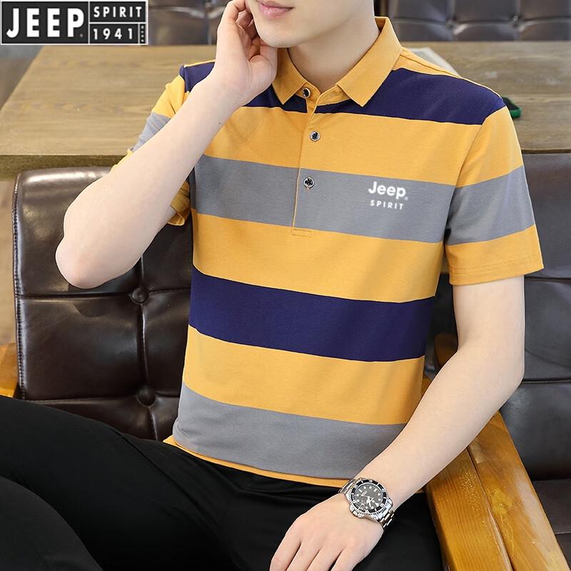 

JEEP SPIRIT Men s Loose Fit Cotton Polo T-Shirt XL