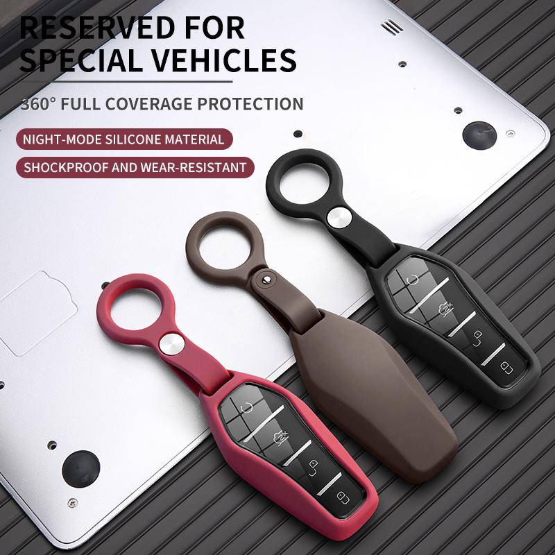 Liquid Silicone Rubber Car Key Case Cover For BYD Han EV Dolphin Song Plus DMI Seagull Yuan UP Qin Pro Seal 06 Escort 7 Tang L