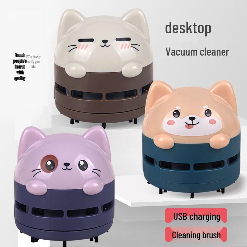 USB Rechargeable Handheld Desktop Vacuum for Office and Dorm Vacuum Cleaner Blue