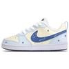 Court Borough Mercury Leather Abrasion Resistant Slip Resistant Low Top Skateboard Shoes Unisex Yellow Blue BQ5448-100(Team1664-)