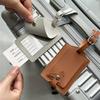 Durable PU Leather Luggage Tag Airplane Buckle Thickened Suitcase Label Flip Cover Anti Lost Boarding Pass Luggage