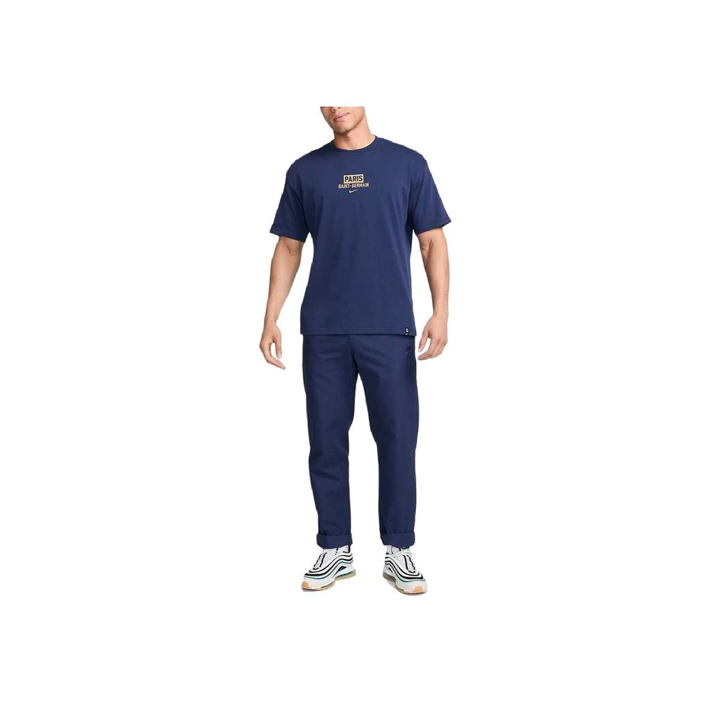Nike Letter Logo Embroidered Cool Design Loose Versatile Pullover Short Sleeve T-Shirt Men T-Shirts Blue HF0825-410