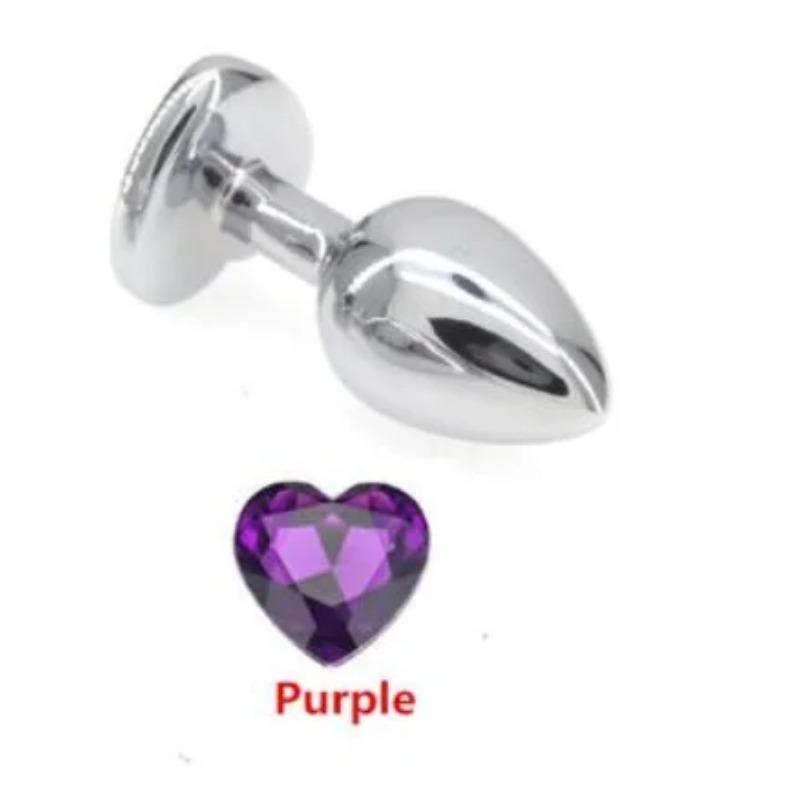 3 Size Anal Plug Heart Stainless Steel Crystal Anal Plug Removable Butt Plug Stimulator Anal Sex Toys Prostate Massager Dildo