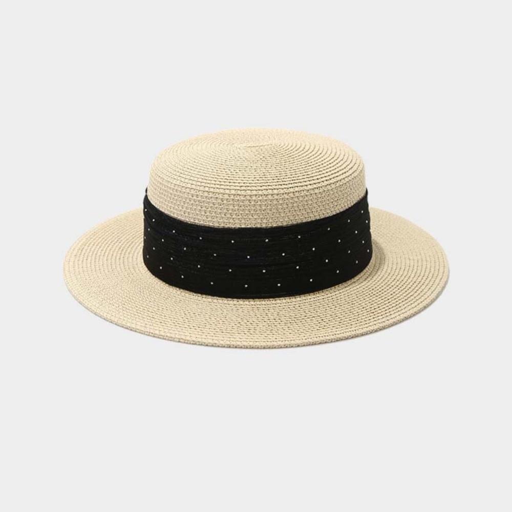 Korean Style Sunscreen Bucket Hat Wide Brim Women's Sun Hat Fashion Straw Woven Hat Ladies