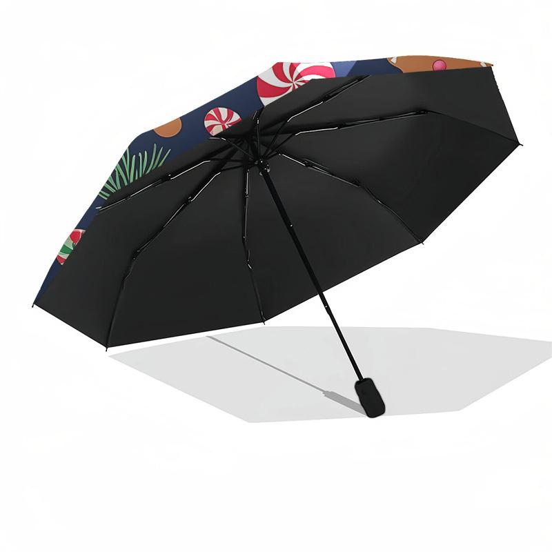 1pc Cookies Automatic Folding Umbrella, Heavy-Duty 8-Rib Construction, Perfect for Everyday yy251114130