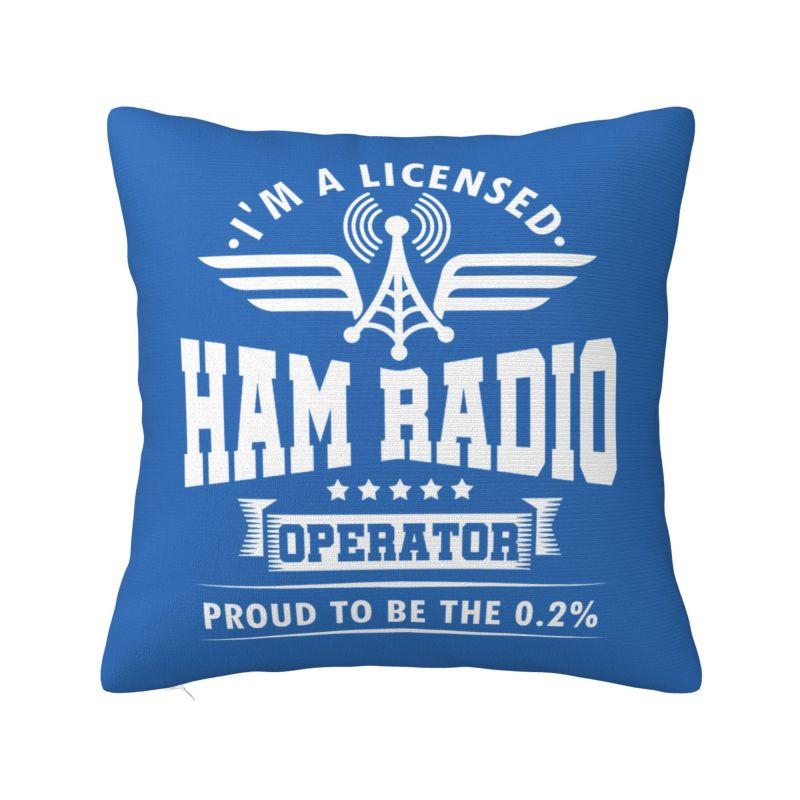 Licensed Ham Radio Operator Communications Cushion Cover cm Soft Throw Pillow Case Decoration Bedding Sofa Pillowcase