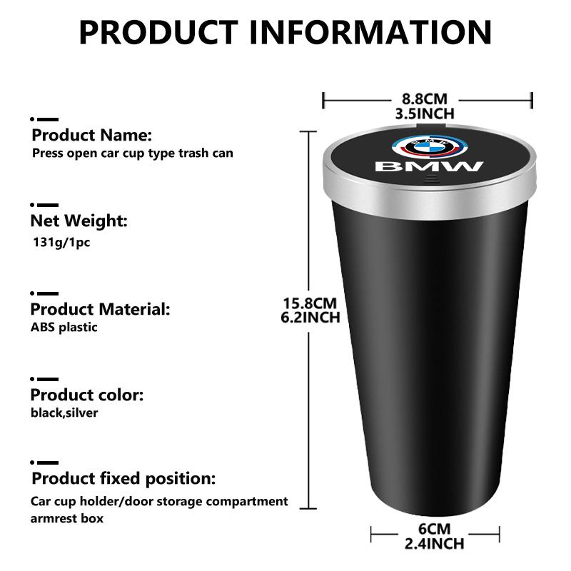 Car Center Console Storage Trash Can Cup Holder Garbage Bin For BMW 1 3 4 5 6 7 Series M X1 X3 Performance Alpina G20 F20