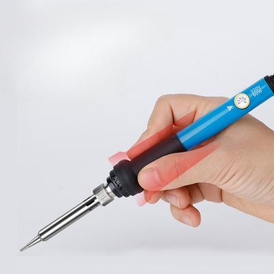 1PC Blue Small Temperature Control Electric Soldering Iron Set Handheld Household