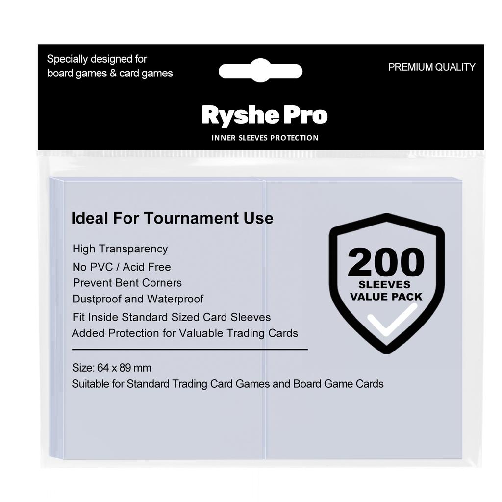 Premium-Kartenhüllen Standardgröße Klare Kartenhülle Passt über Inner Card Sleeves Perfekt für Double-Sleeving und Kompatibel mit MTG