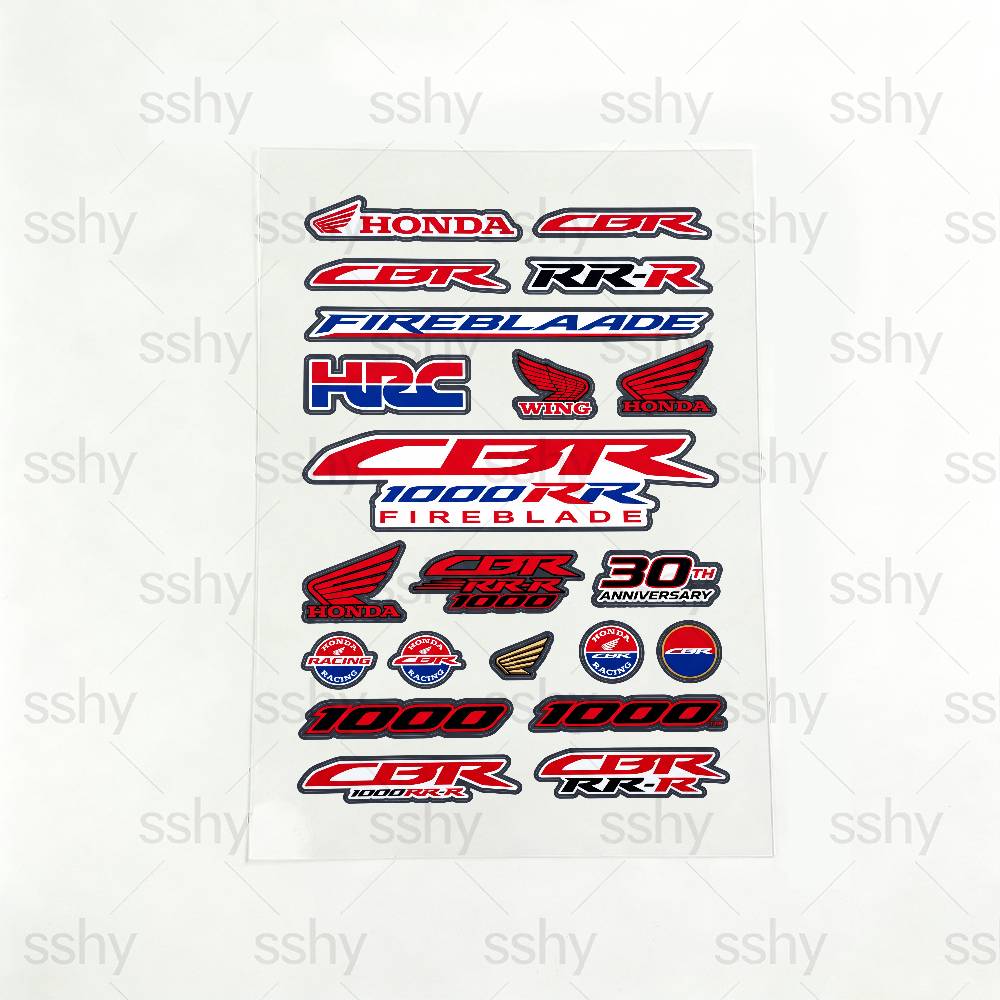 FOR HONDA CBR1000RR-R Reflective motorcycle stickers, 3M safety warning at night in the dark scooter helmets RA4 lcnd9
