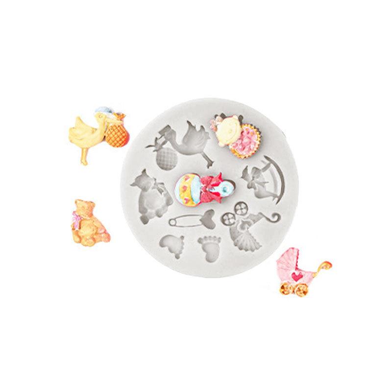 

Набор креативных силиконовых форм для выпечки: Детская тема для торта, шоколад, мастика и цветочная паста