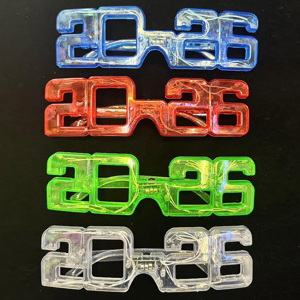 Light Up Glasses,2026 Led Glasses Glow Glasses 3 Light Modes 2026 New Year Eyewear Glow In The Dark Party Supplies