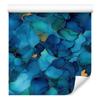 Ink Turquoise Wallpaper, Bottom Blue for Living Room and Bedroom 50x1000