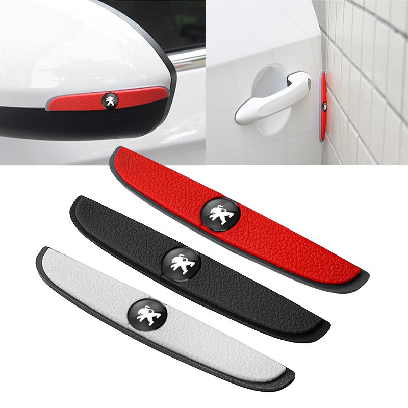 4 szt. Naklejki Paski Antykolizyjne na Lusterka Boczne Drzwi Samochodowe Akcesoria Do Peugeot 206 307 308 207 3008 208 407 508 2008 5008
