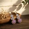Hot-selling pure hand-painted enamel earrings irregular oval drooping stud earrings women's niche high-end earrings