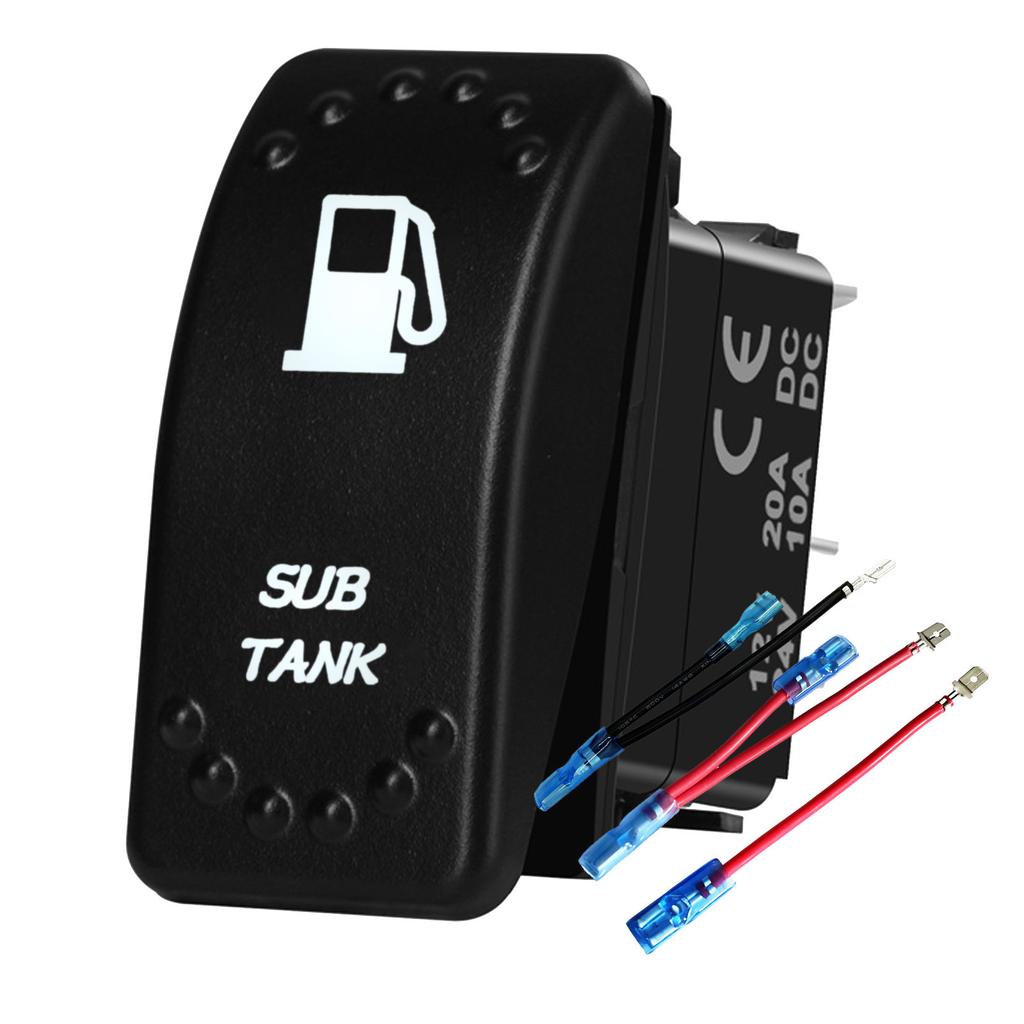 Waterproof White LED Rocker Switch for Light Bar Spot Lights 5P/7P ON-OFF-ON 12V/24V Heavy Duty for Car Boat Truck SUV 4x4 Hilux
