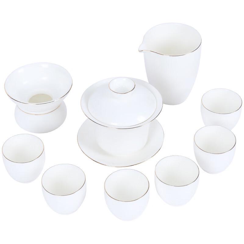 Dehua White Jade Porcelain Kung Fu Tea Set
