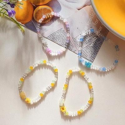 Women's Fashion Color Bear Flower Mix Bracelet
