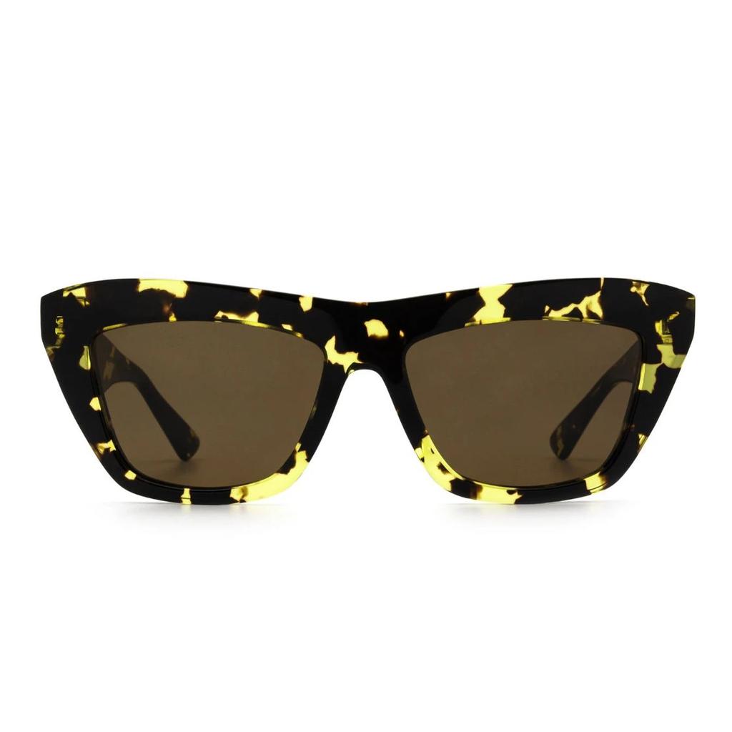 Bottega Veneta Butterfly Shaped Sunglasses Men Sunglasses Brown BV1121S-002