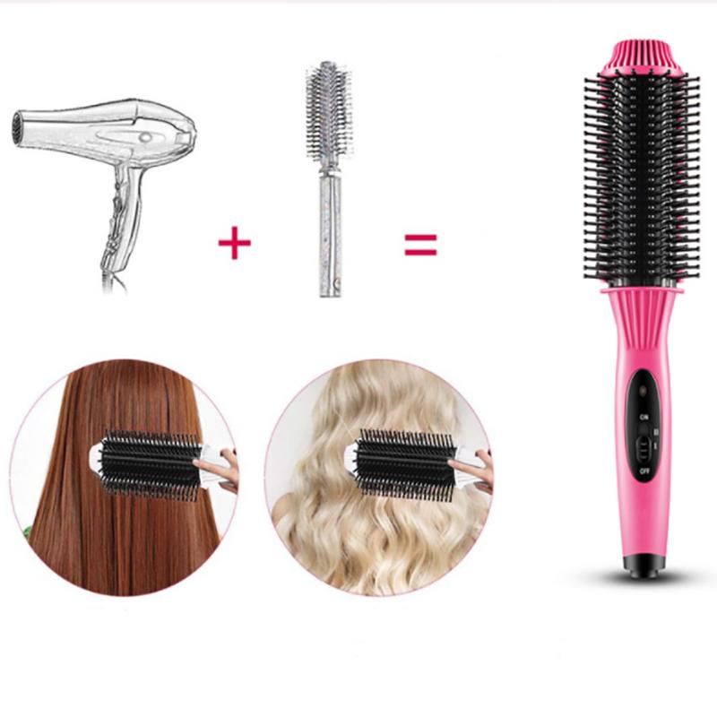 Pieptene electric de încălzire pentru îndreptat părul ondulator Salon profesional într-un pas uscat și umed doi folosind peria uscător de păr