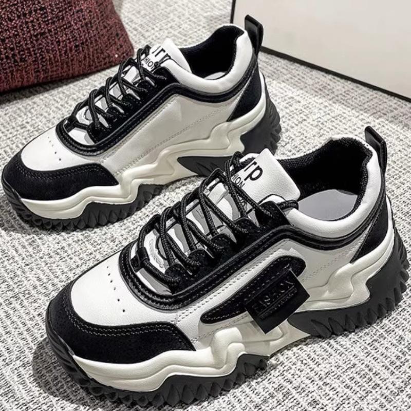 Dad shoes women ins2025 spring and autumn new versatile color matching thick sole height increase Forrest Gump shoes women's sports and leisure